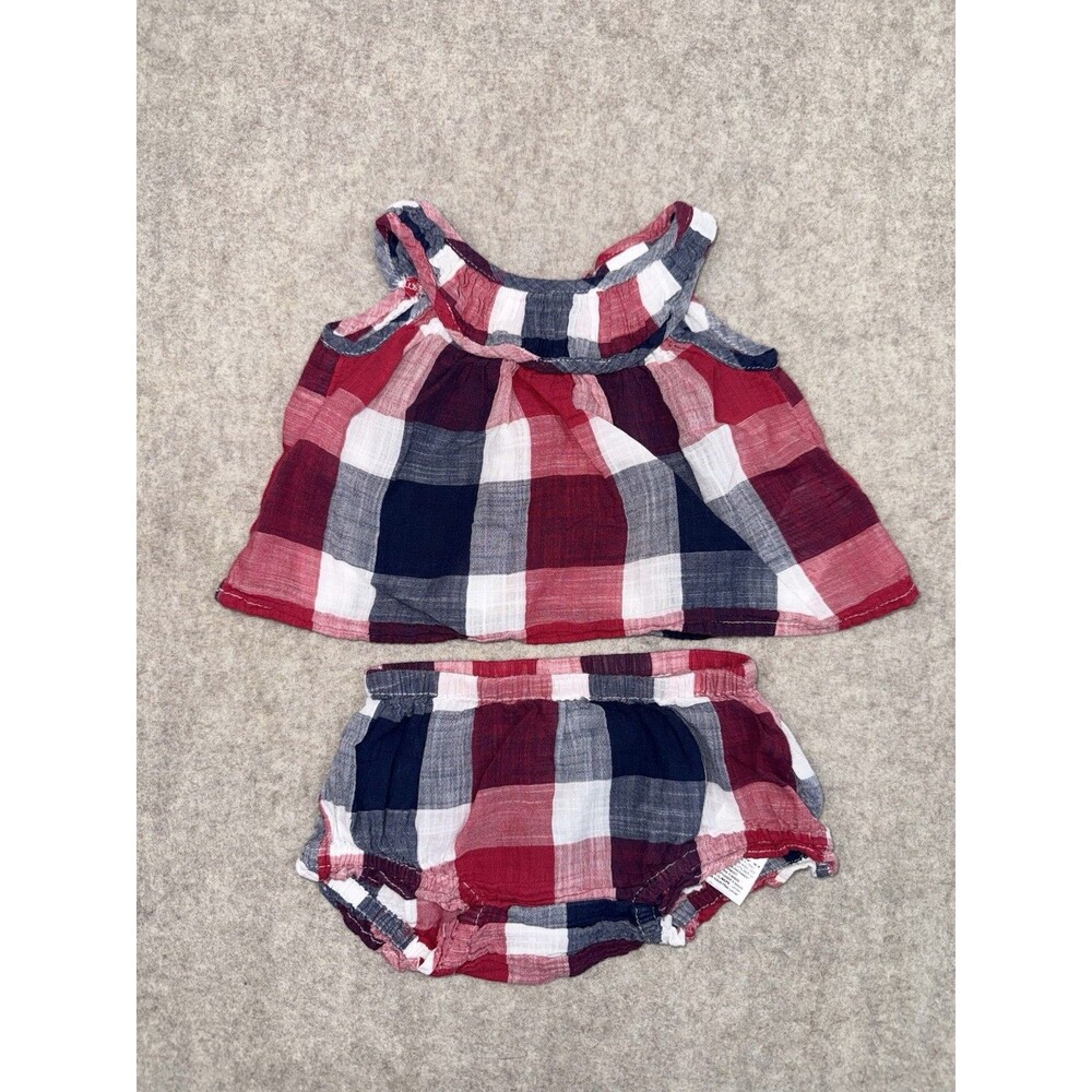Old Navy Baby Girl 0-3 Months 2 Piece Set USA Red White Blue